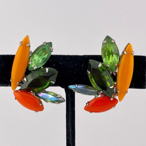 David Mandel The Show Must Go On Earrings RARE Estate Handmade One of a Kind